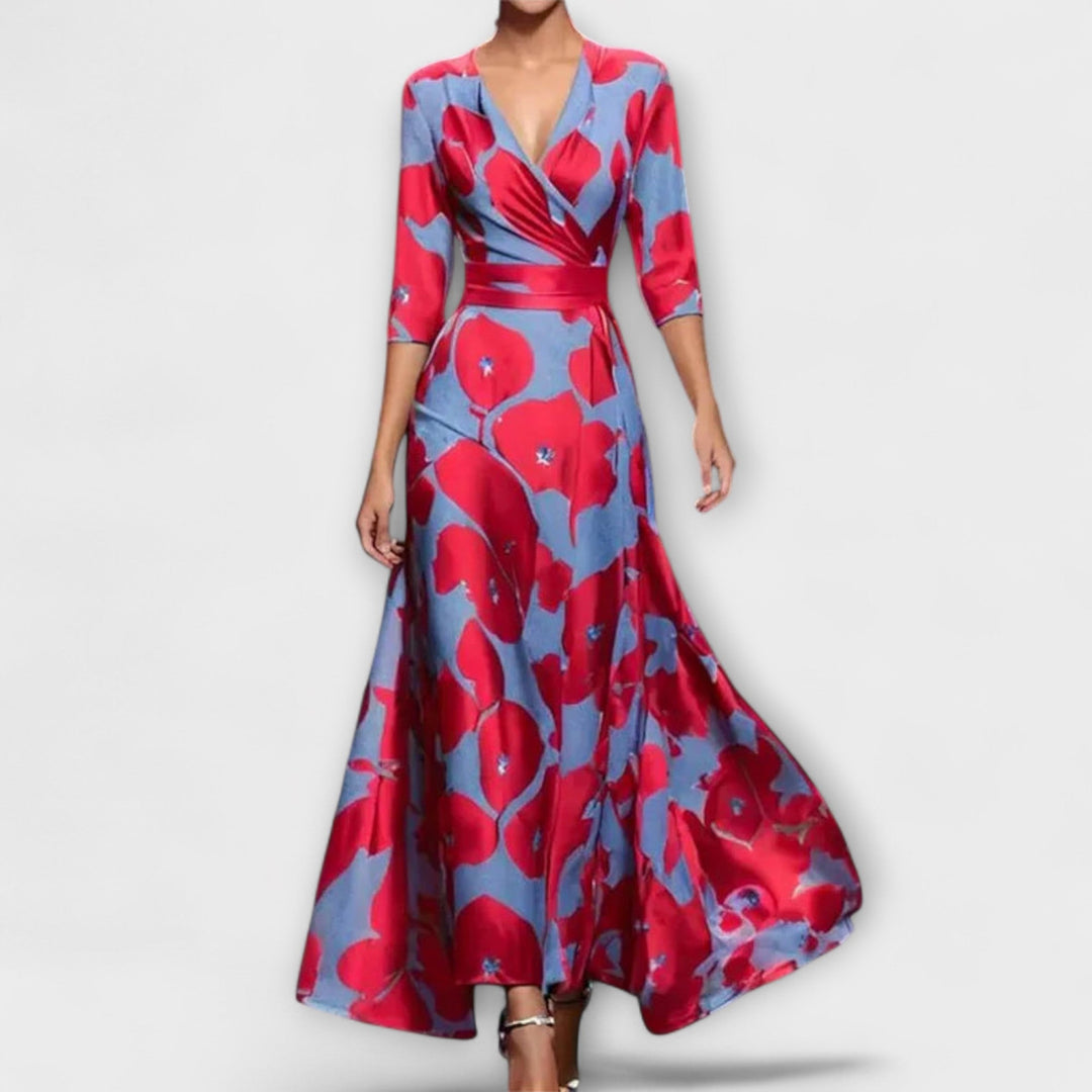 VANESSA – Vestido maxi con estampado floral