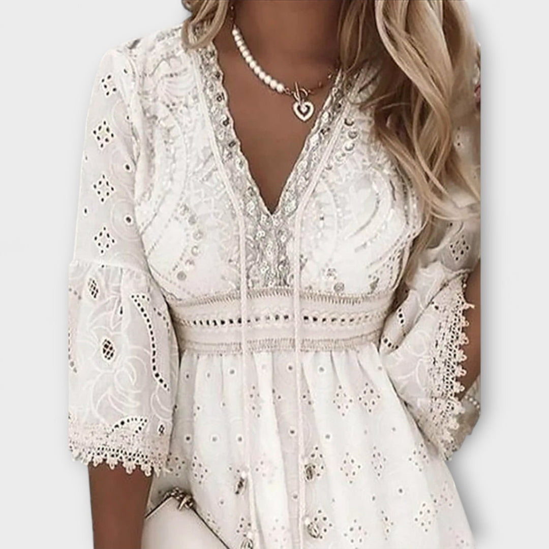 PRISILLA – Vestido de Verano Corto Boho Ibiza