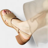 MILIE – Sandalias Retro con Punta Cuadrada y Tacón Cómodo