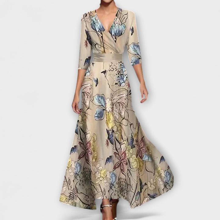 VANESSA – Vestido maxi con estampado floral