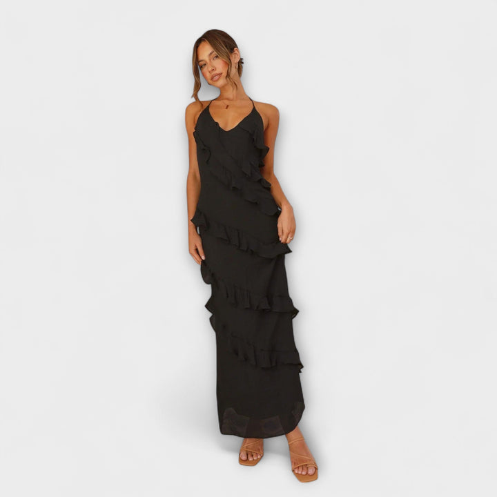 MELINA – Vestido con Volantes
