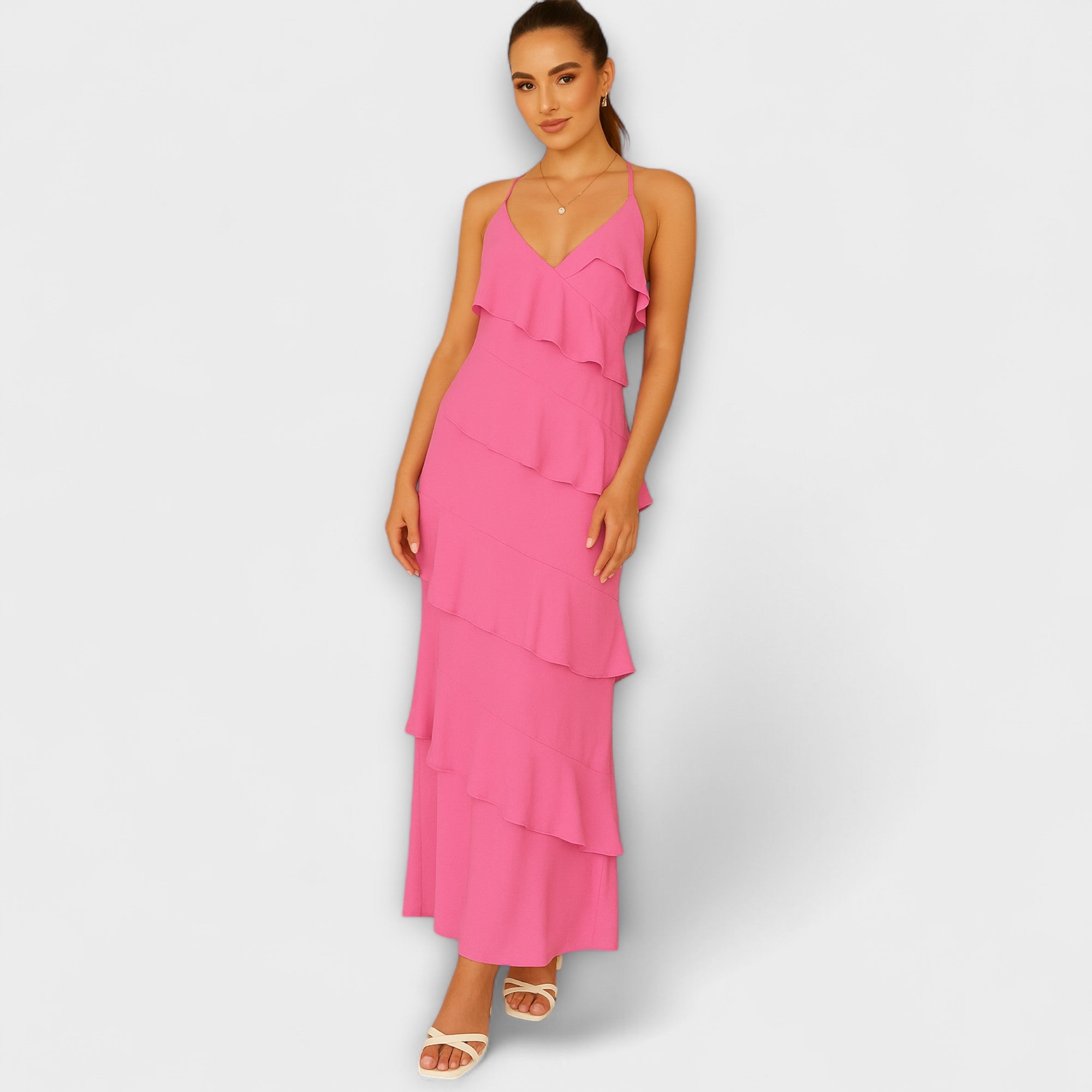 MELINA – Vestido con Volantes