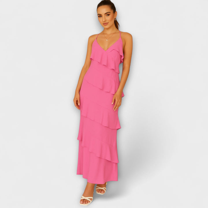 MELINA – Vestido con Volantes