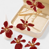 ELIN – Set de Accesorios Florales: Pulsera + Pendientes + Anillos