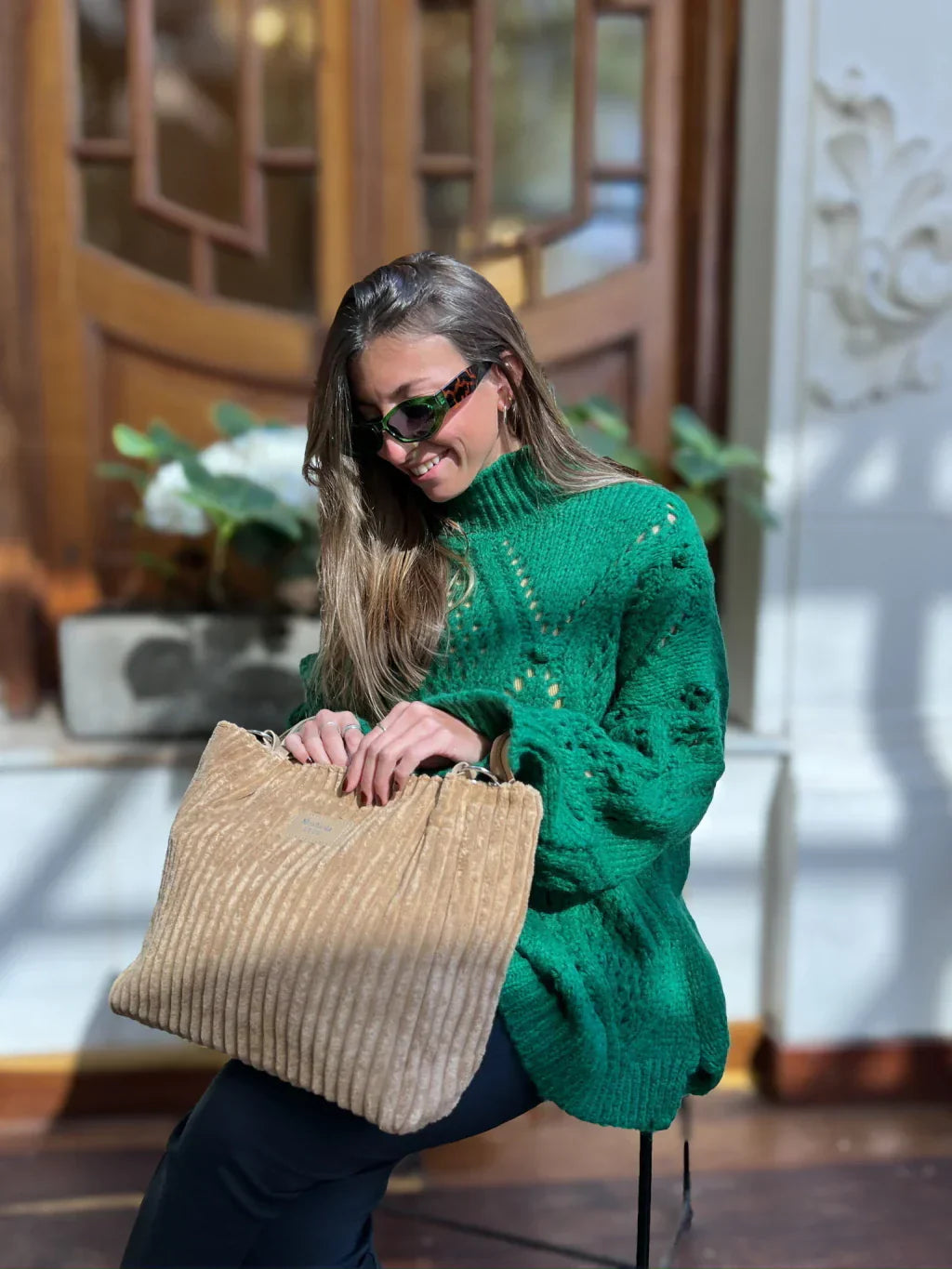 IFÉ – Bolso de pana de asas dobles
