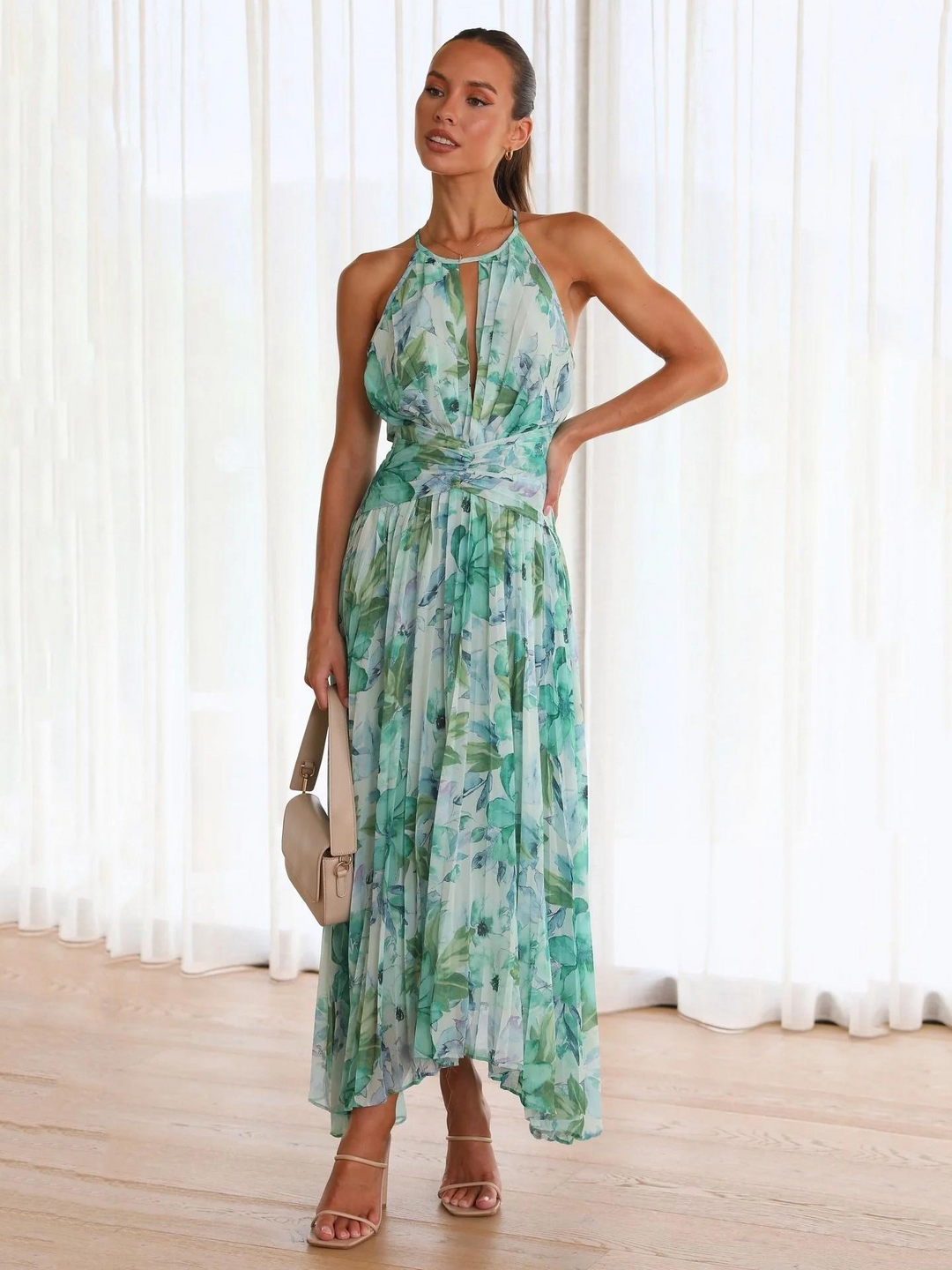 ALESSA – Maxi vestido estampado