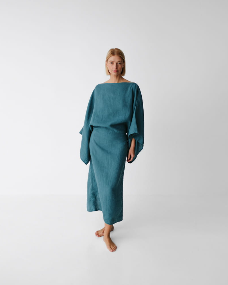 NOURA – Vestido largo de lino