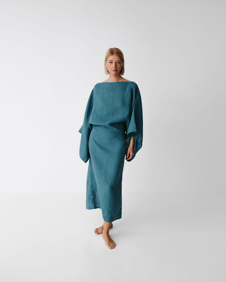 NOURA – Vestido largo de lino