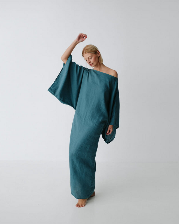 NOURA – Vestido largo de lino