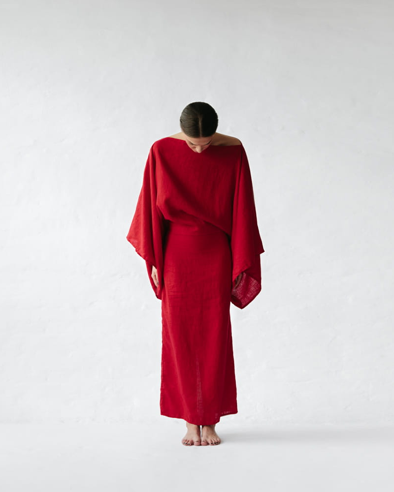 NOURA – Vestido largo de lino