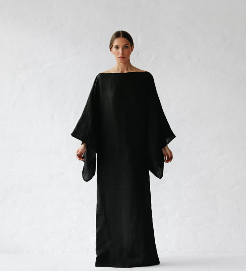 NOURA – Vestido largo de lino