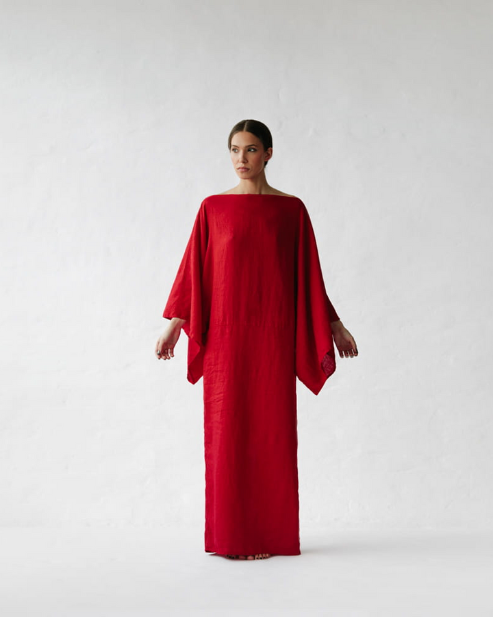 NOURA – Vestido largo de lino