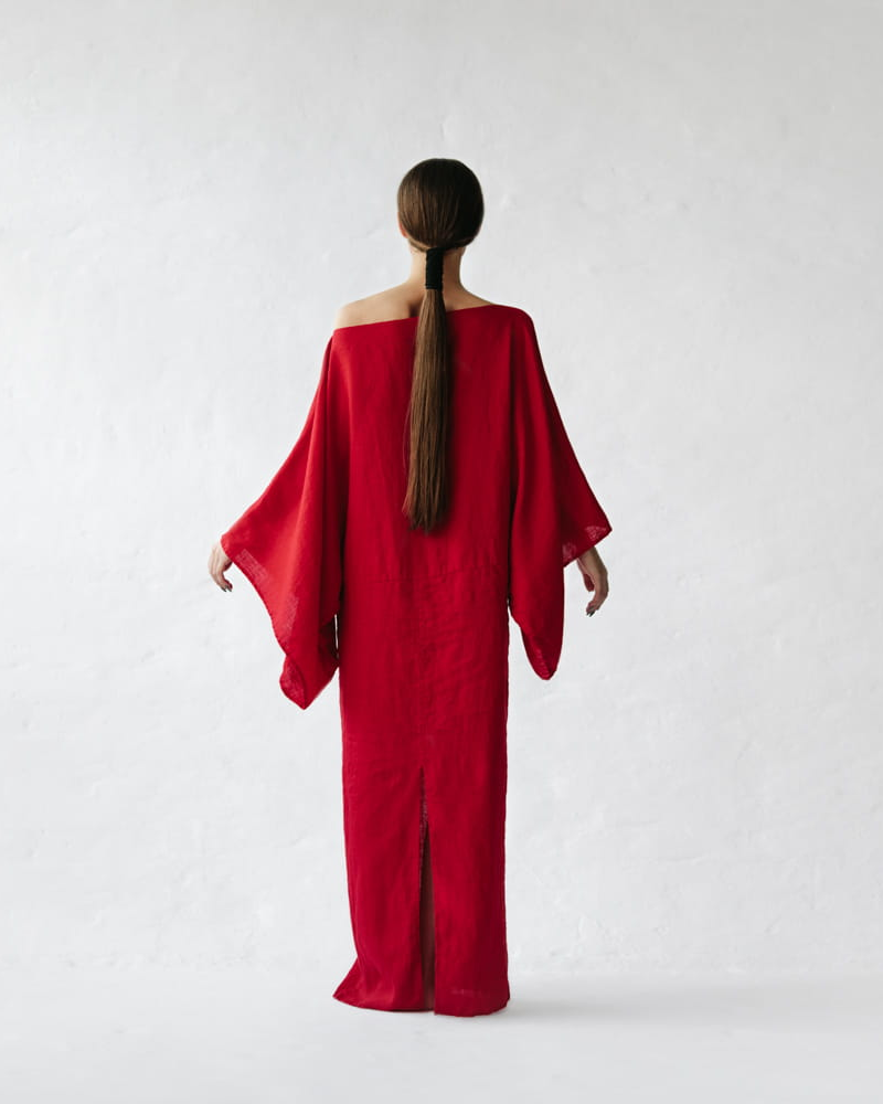 NOURA – Vestido largo de lino