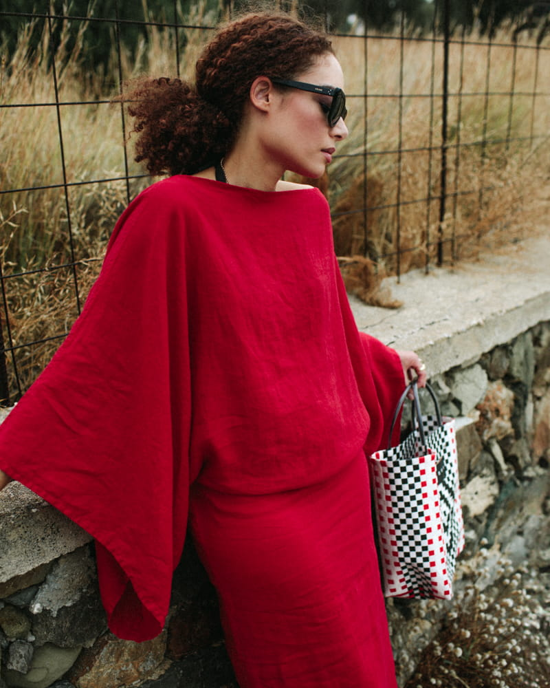 NOURA – Vestido largo de lino