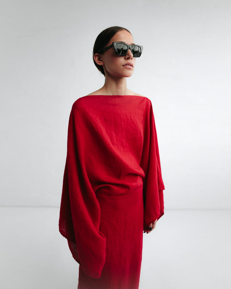 NOURA – Vestido largo de lino