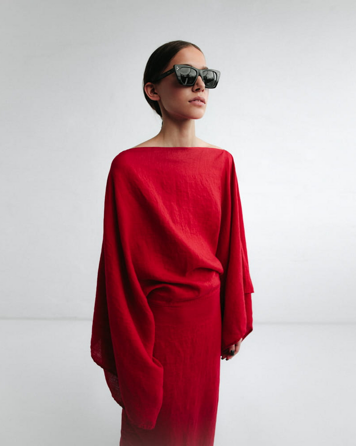 NOURA – Vestido largo de lino