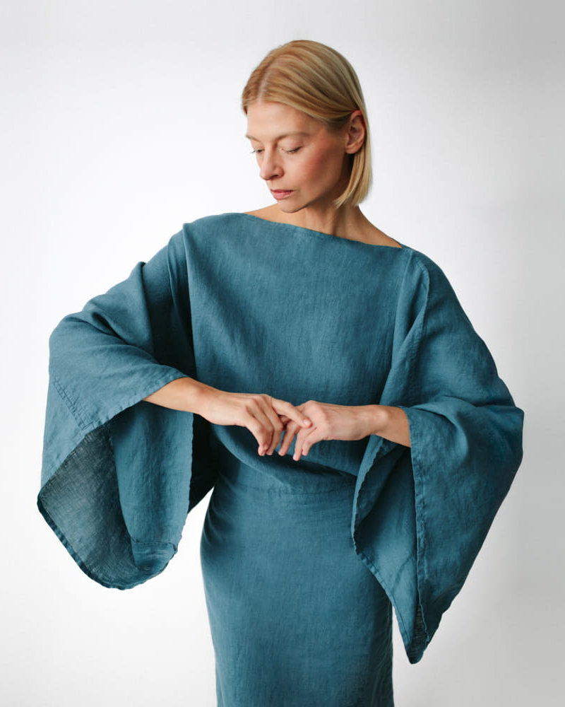 NOURA – Vestido largo de lino