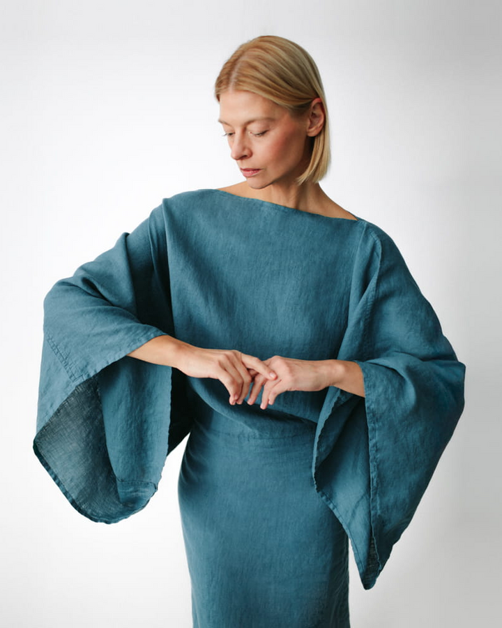 NOURA – Vestido largo de lino