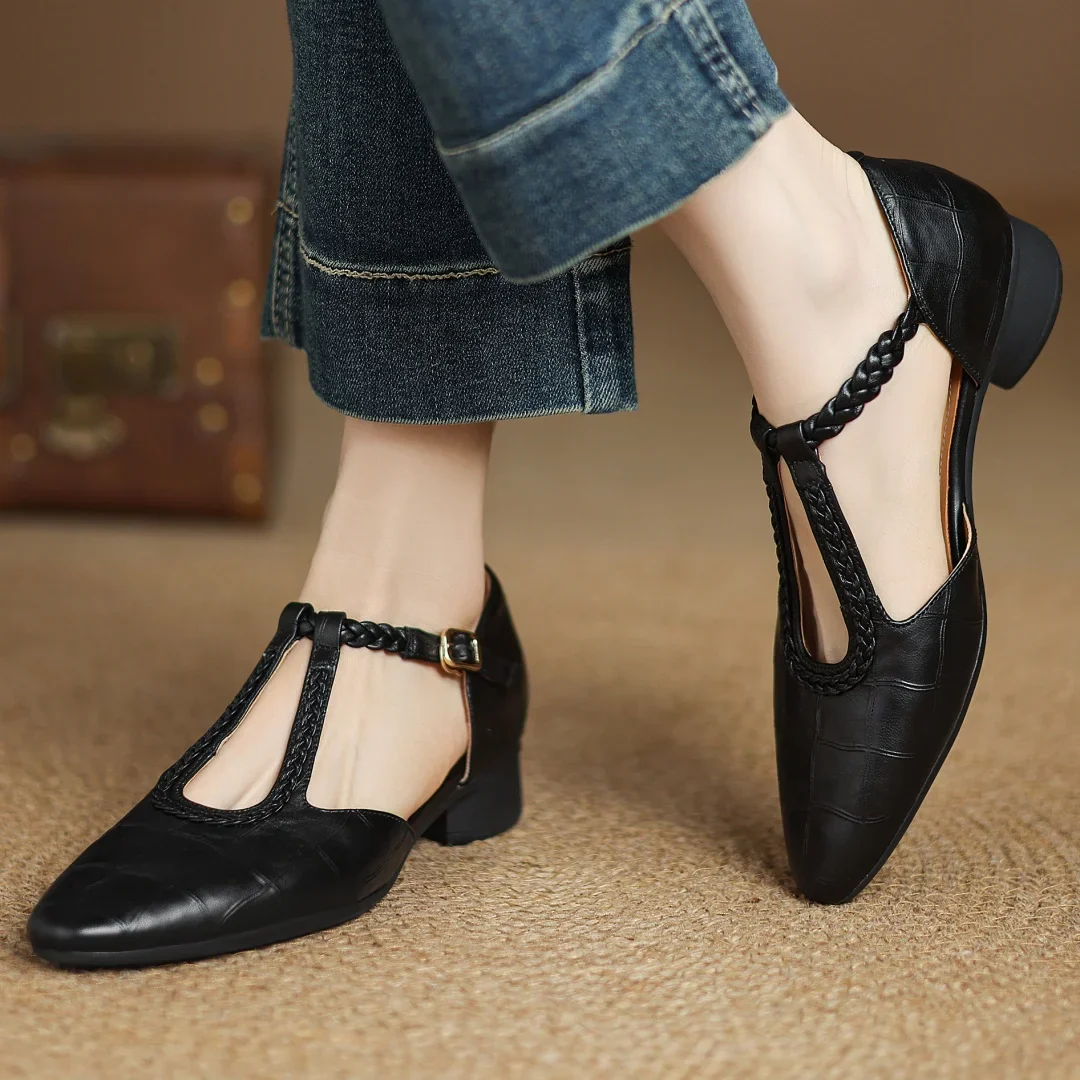 ARABELA – Sandalias trenzadas de tacón