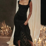 KIARA – Vestido largo con corsé sofisticado