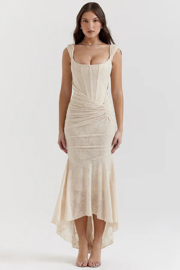 KIARA – Vestido largo con corsé sofisticado
