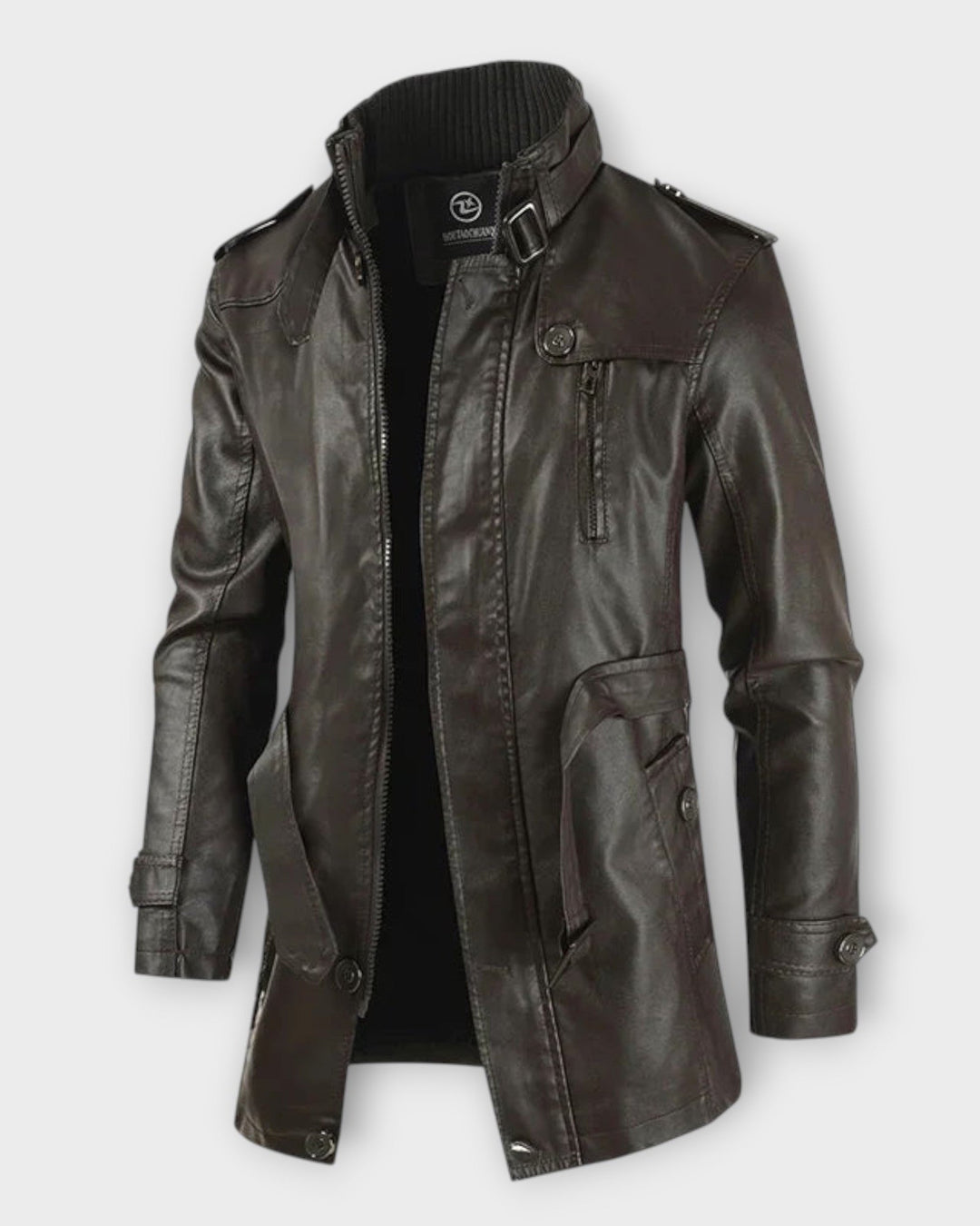 ALBERTO – Chaqueta motera larga de cuero