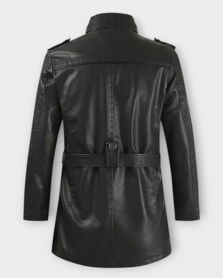 ALBERTO – Chaqueta motera larga de cuero