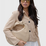 LILA – Bolso Mediano Woven con Detalle de Nudo