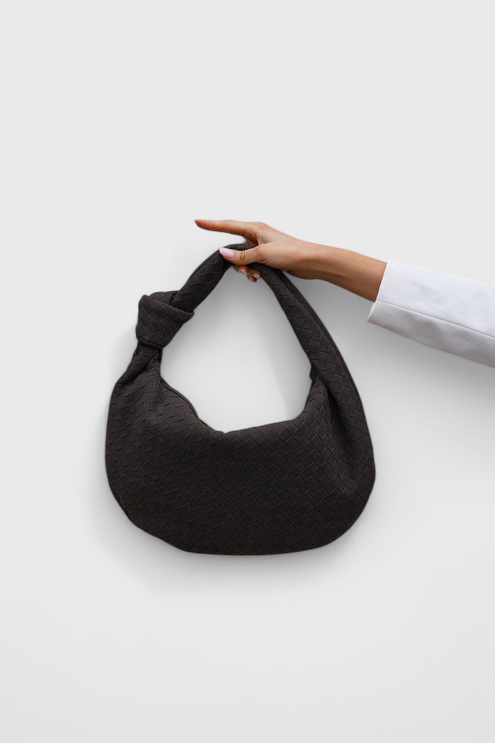 LILA – Bolso Mediano Woven con Detalle de Nudo