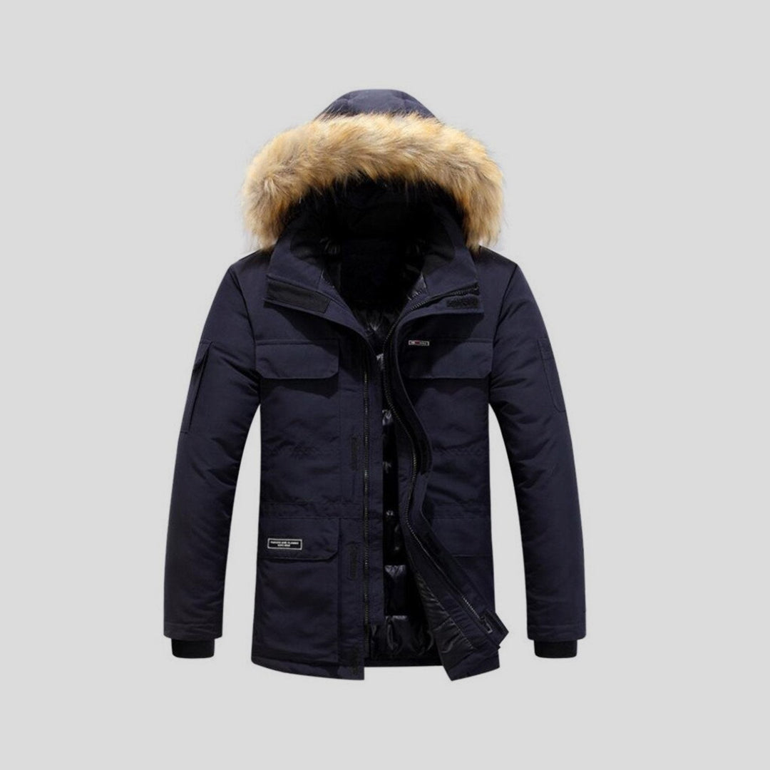 MOSKAU – Chaqueta con capucha de pelo sintético para hombre