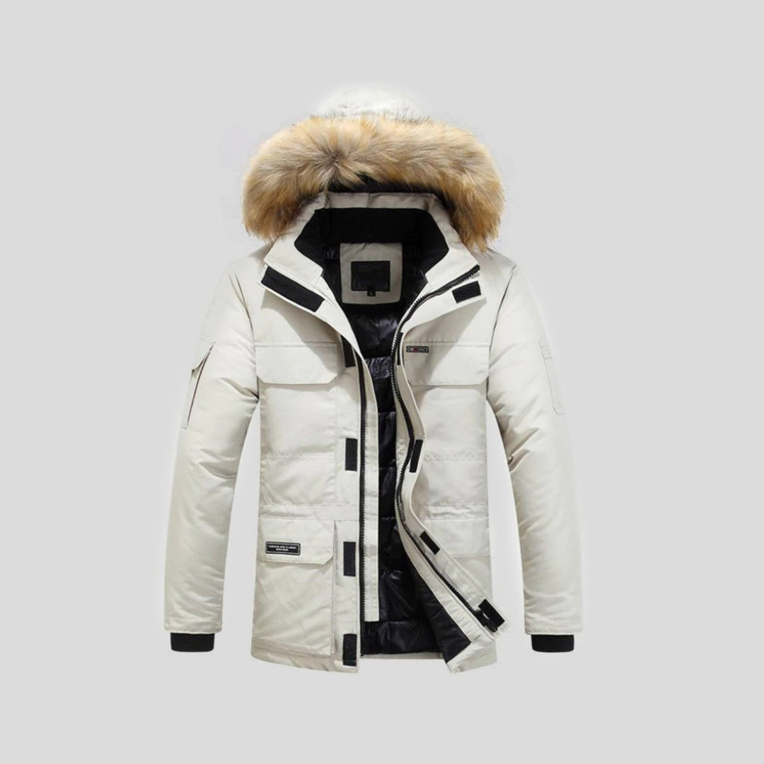MOSKAU – Chaqueta con capucha de pelo sintético para hombre