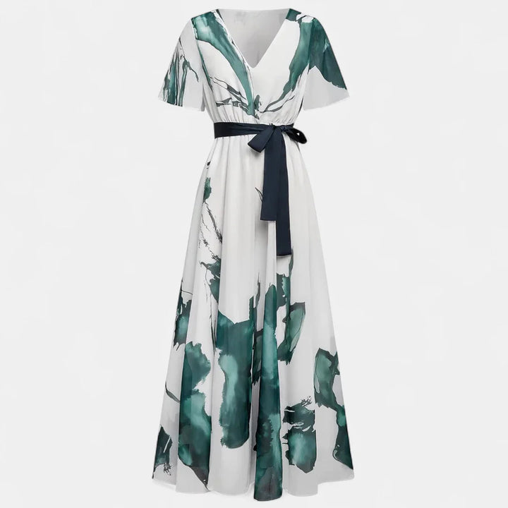 NAYLA – Vestido Largo Acuarela de Ensueño