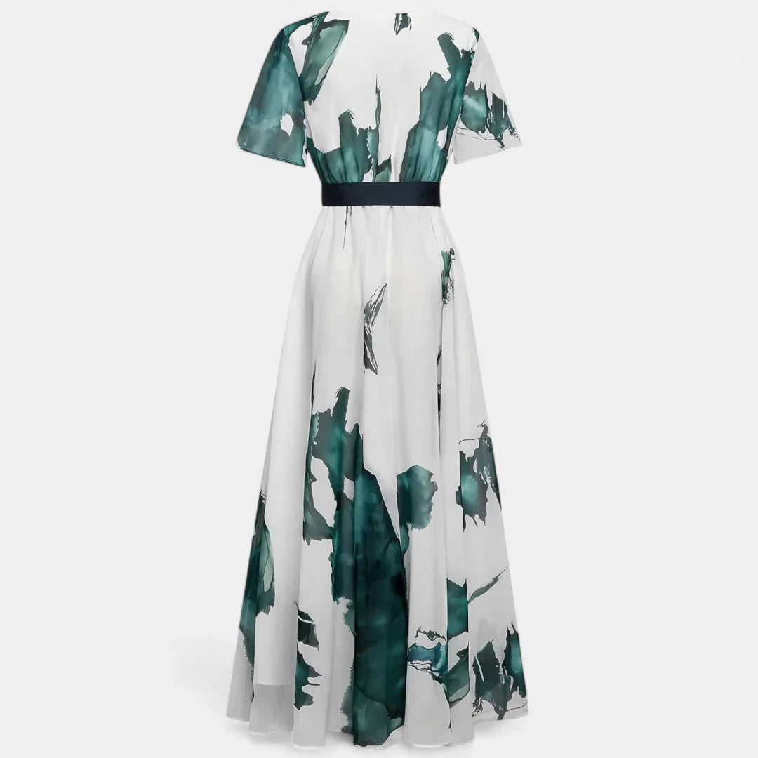 NAYLA – Vestido Largo Acuarela de Ensueño