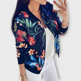 ANDREIA – Chaqueta bomber elegante con patrón floral
