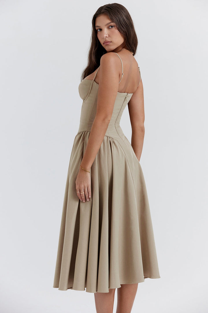 ELINA – Vestido midi con corsé