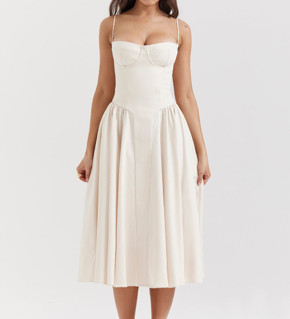 ELINA – Vestido midi con corsé