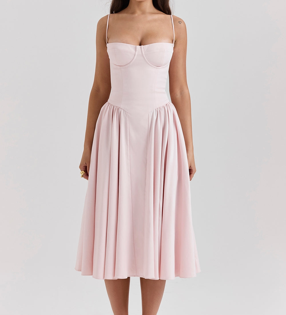 ELINA – Vestido midi con corsé