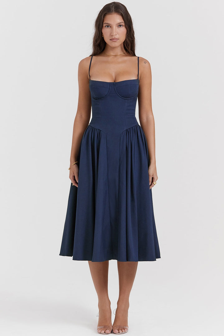 ELINA – Vestido midi con corsé