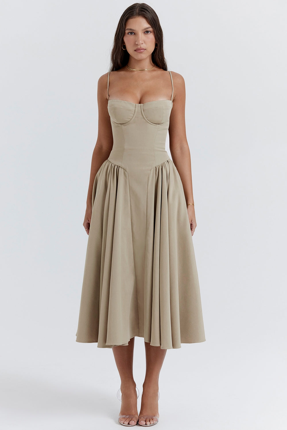 ELINA – Vestido midi con corsé