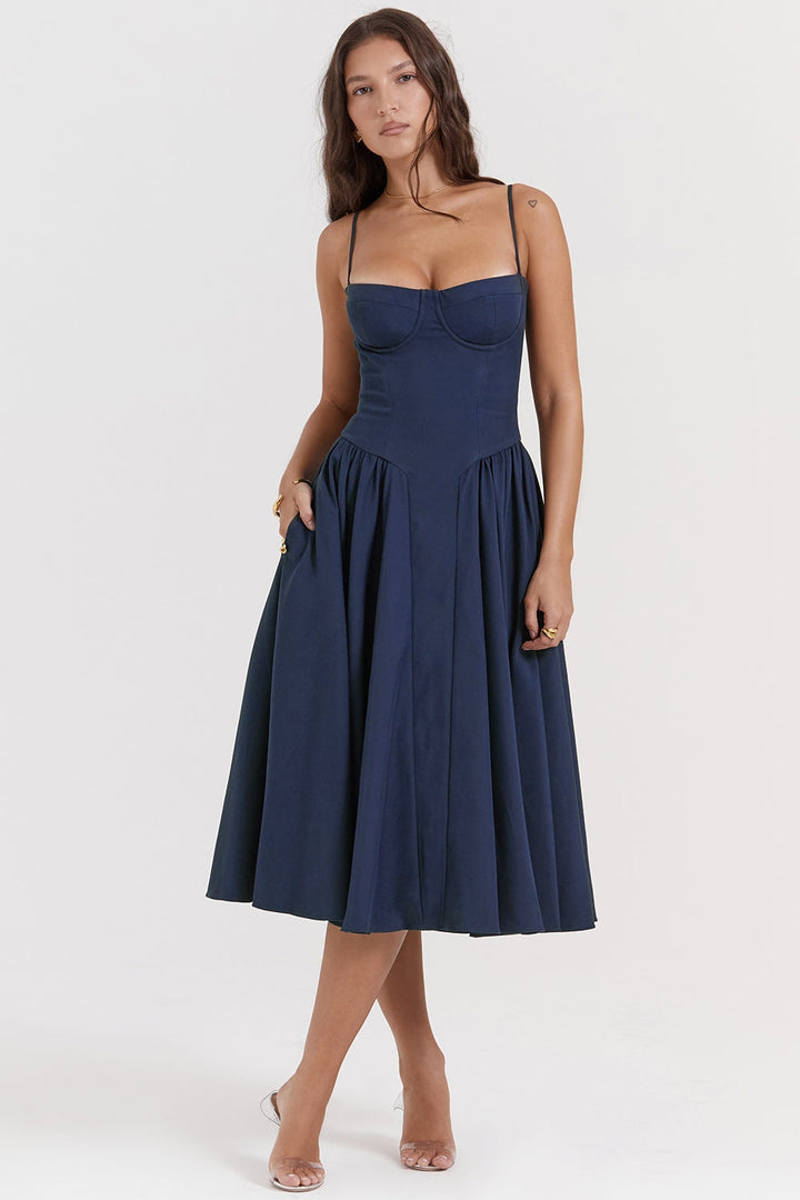 ELINA – Vestido midi con corsé