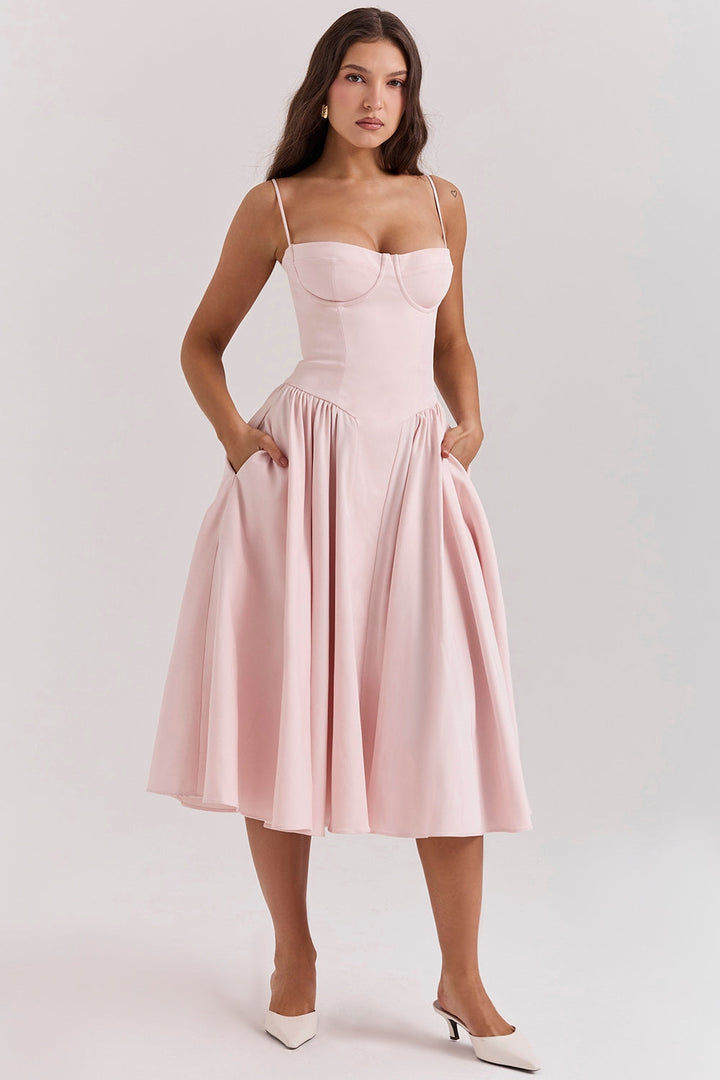 ELINA – Vestido midi con corsé