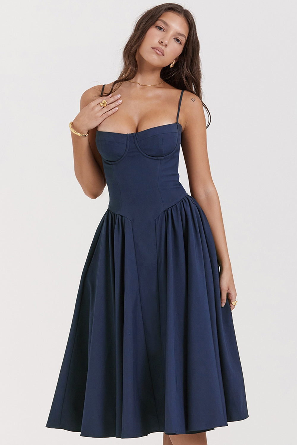 ELINA – Vestido midi con corsé