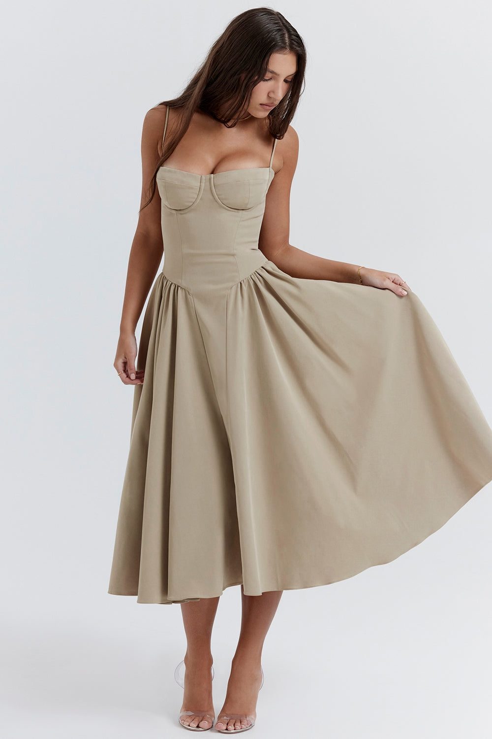ELINA – Vestido midi con corsé