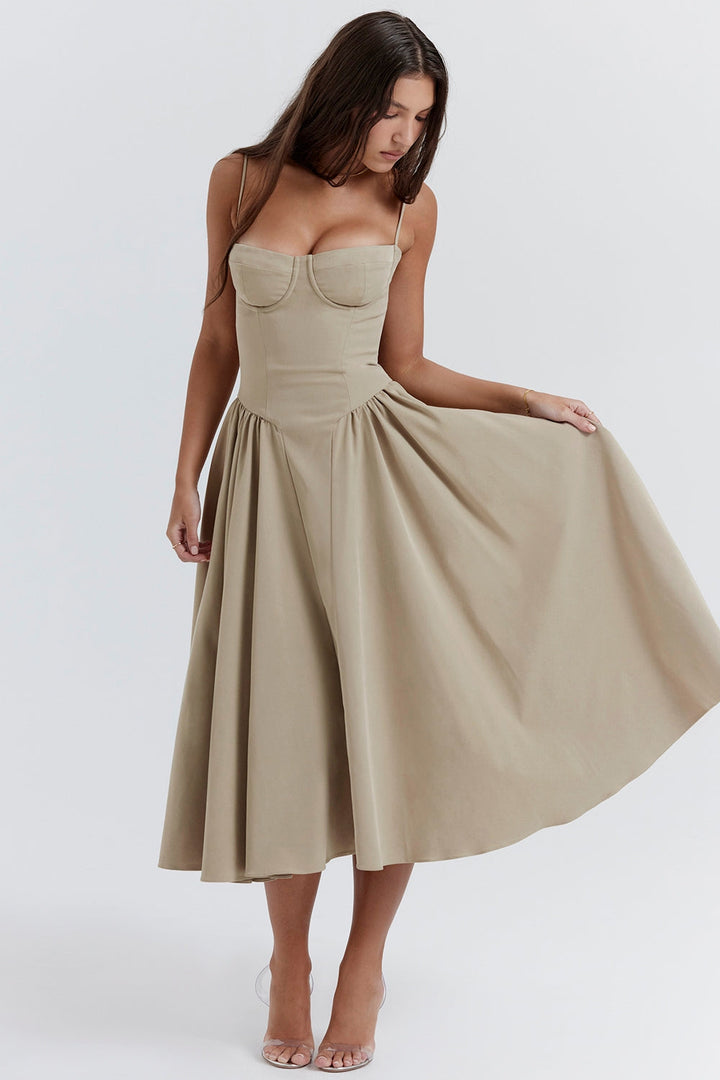 ELINA – Vestido midi con corsé