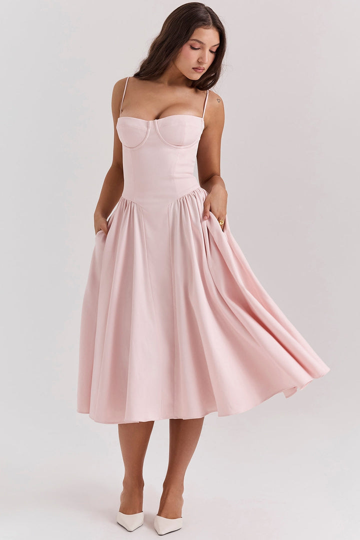 ELINA – Vestido midi con corsé