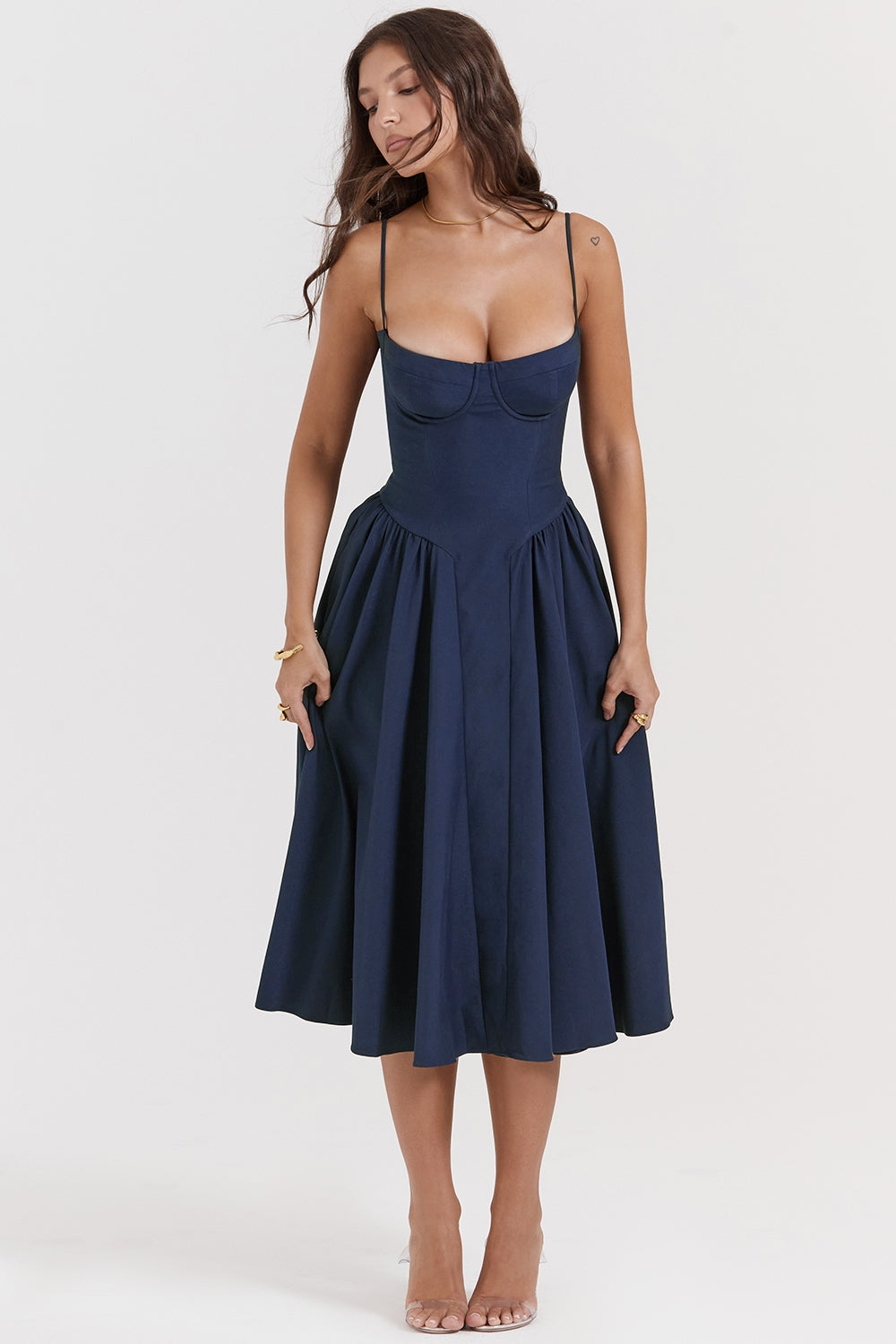ELINA – Vestido midi con corsé