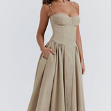 ELINA – Vestido midi con corsé