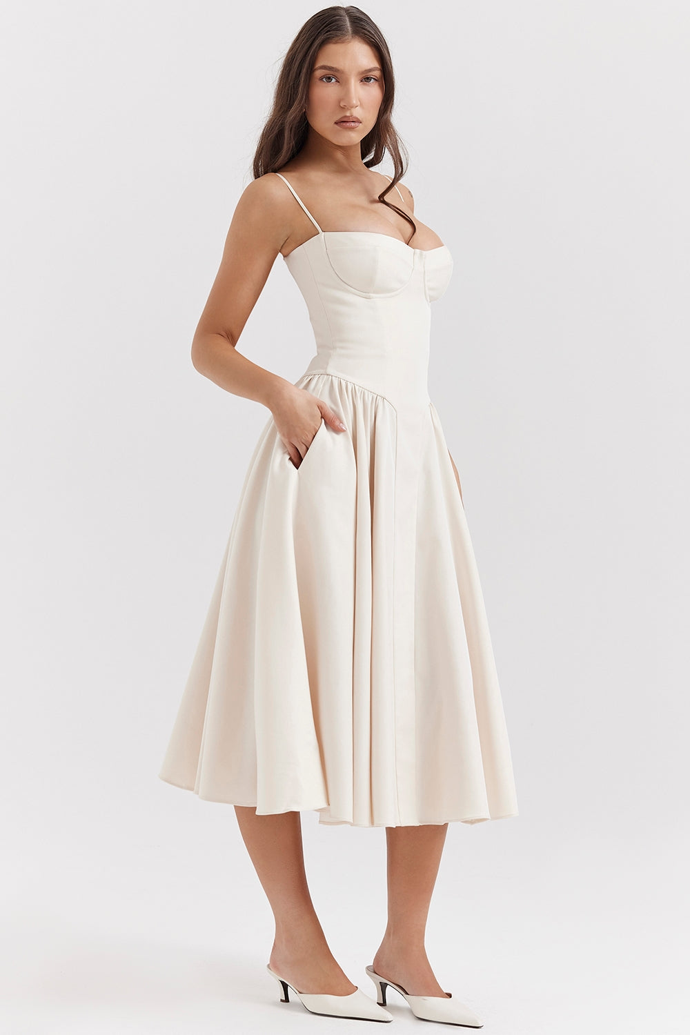 ELINA – Vestido midi con corsé