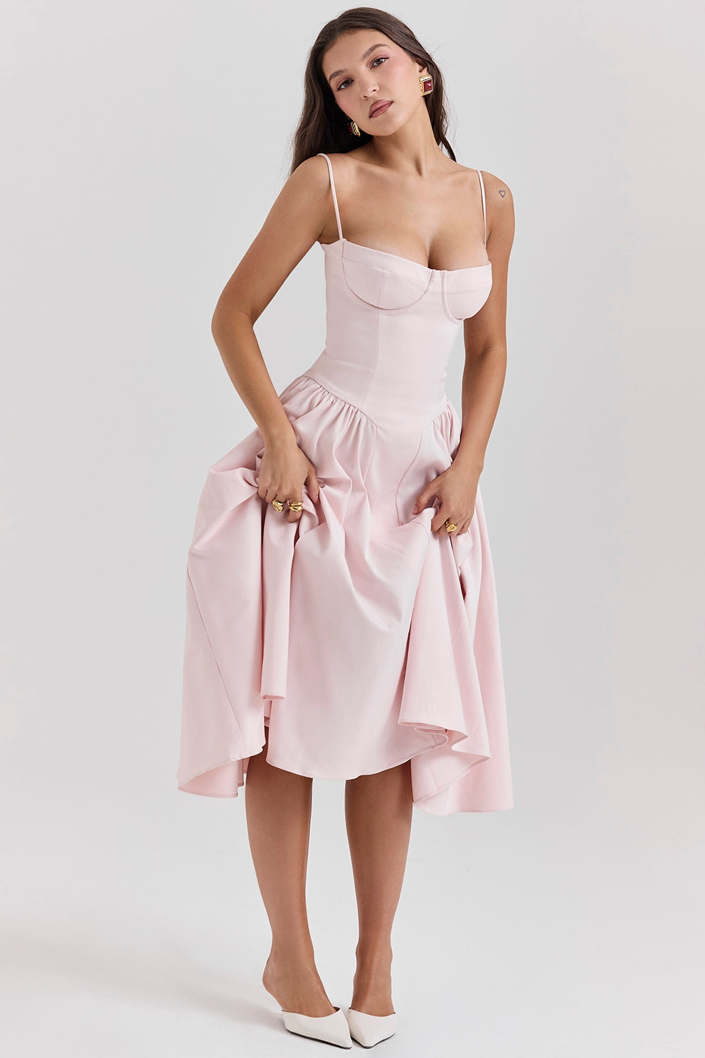 ELINA – Vestido midi con corsé