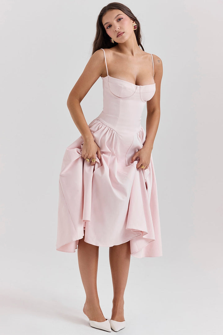 ELINA – Vestido midi con corsé